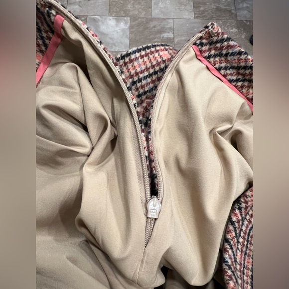 Talbots Plaid Check Wool Blend Skirt Size 8 Red Beige Mini A Line Lined Career - Picture 5 of 7